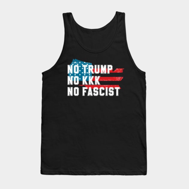 No Trump No KKK No Fascist USA Tank Top by Sofiia Golovina